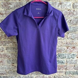 Sport-Tek LST640 Purple Polo Scrub Top
